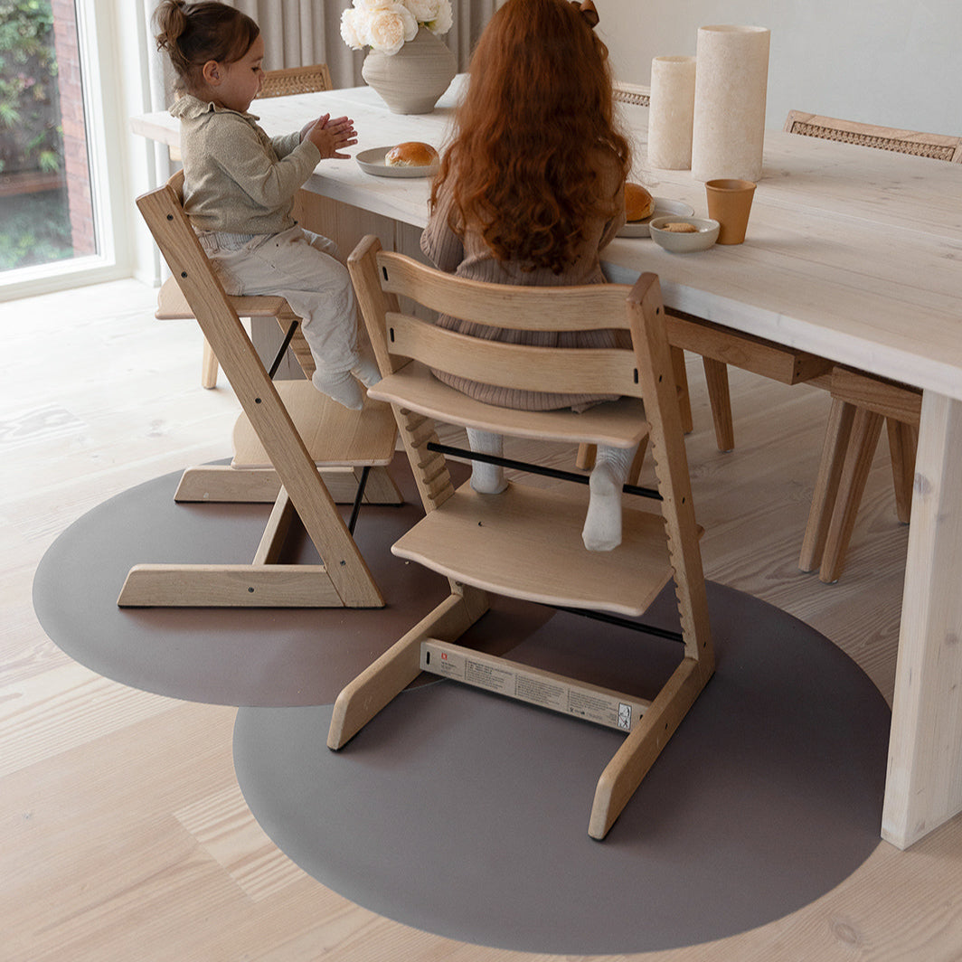 High Chair Floor Mat - Steel Grey