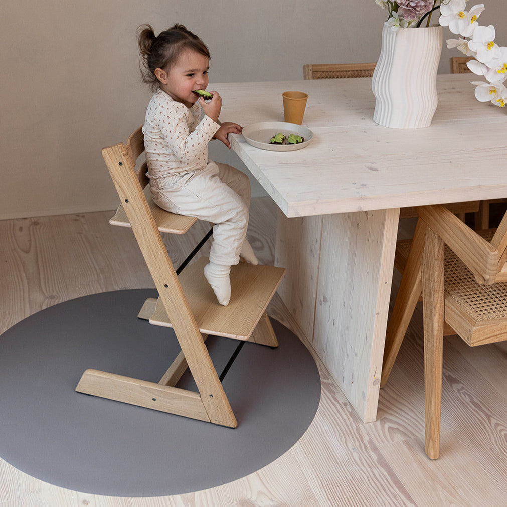 High Chair Floor Mat - Steel Grey