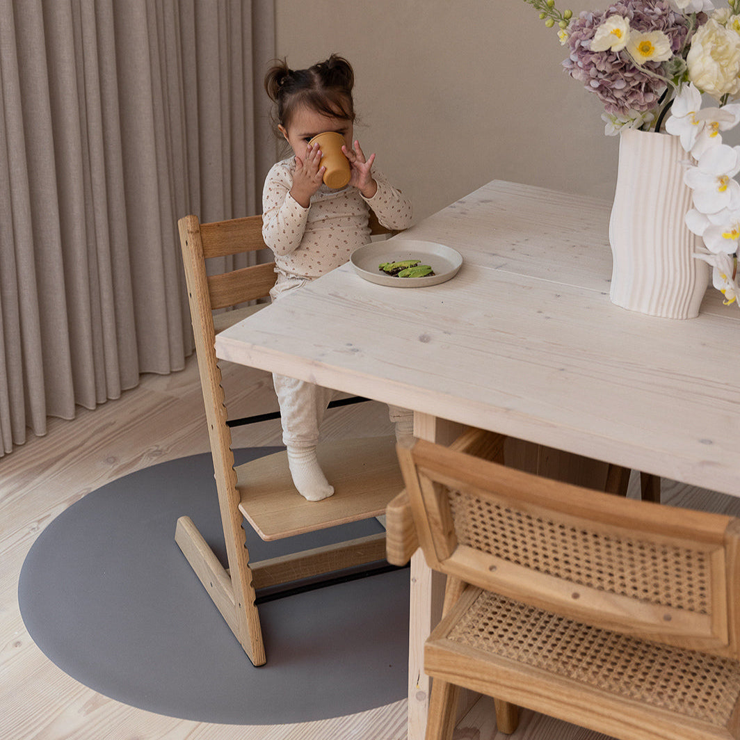 High Chair Floor Mat - Steel Grey