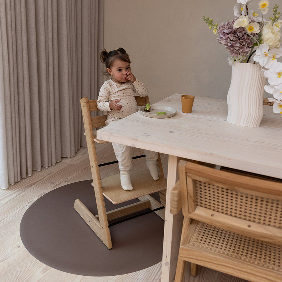 High Chair Floor Mat - Walnut