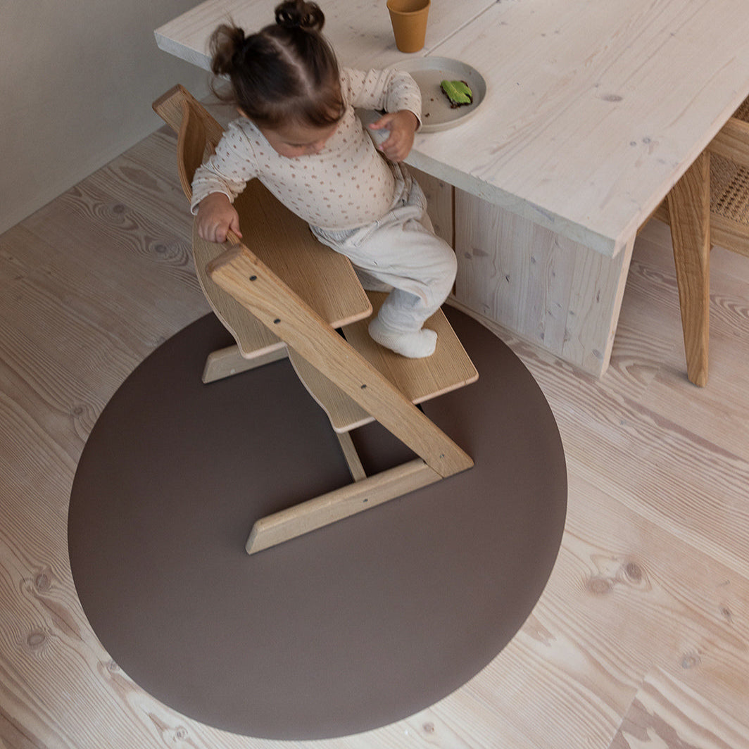 High Chair Floor Mat - Walnut