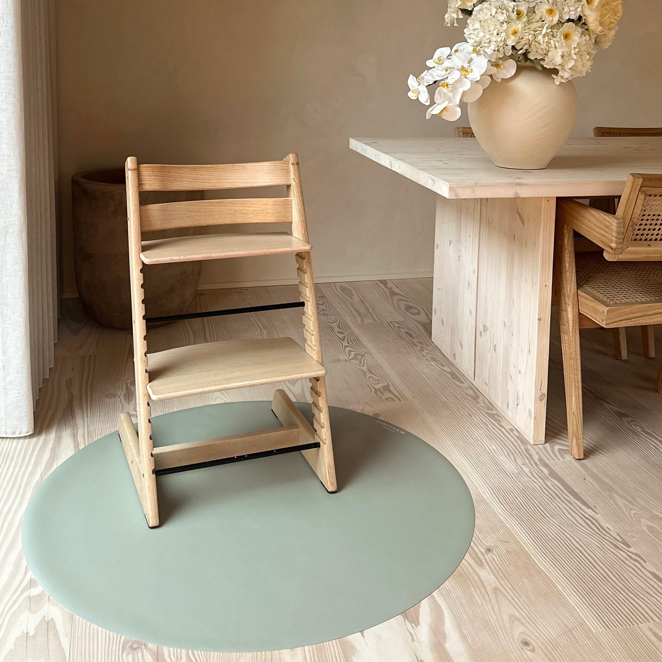 High Chair Floor Mat - Olive