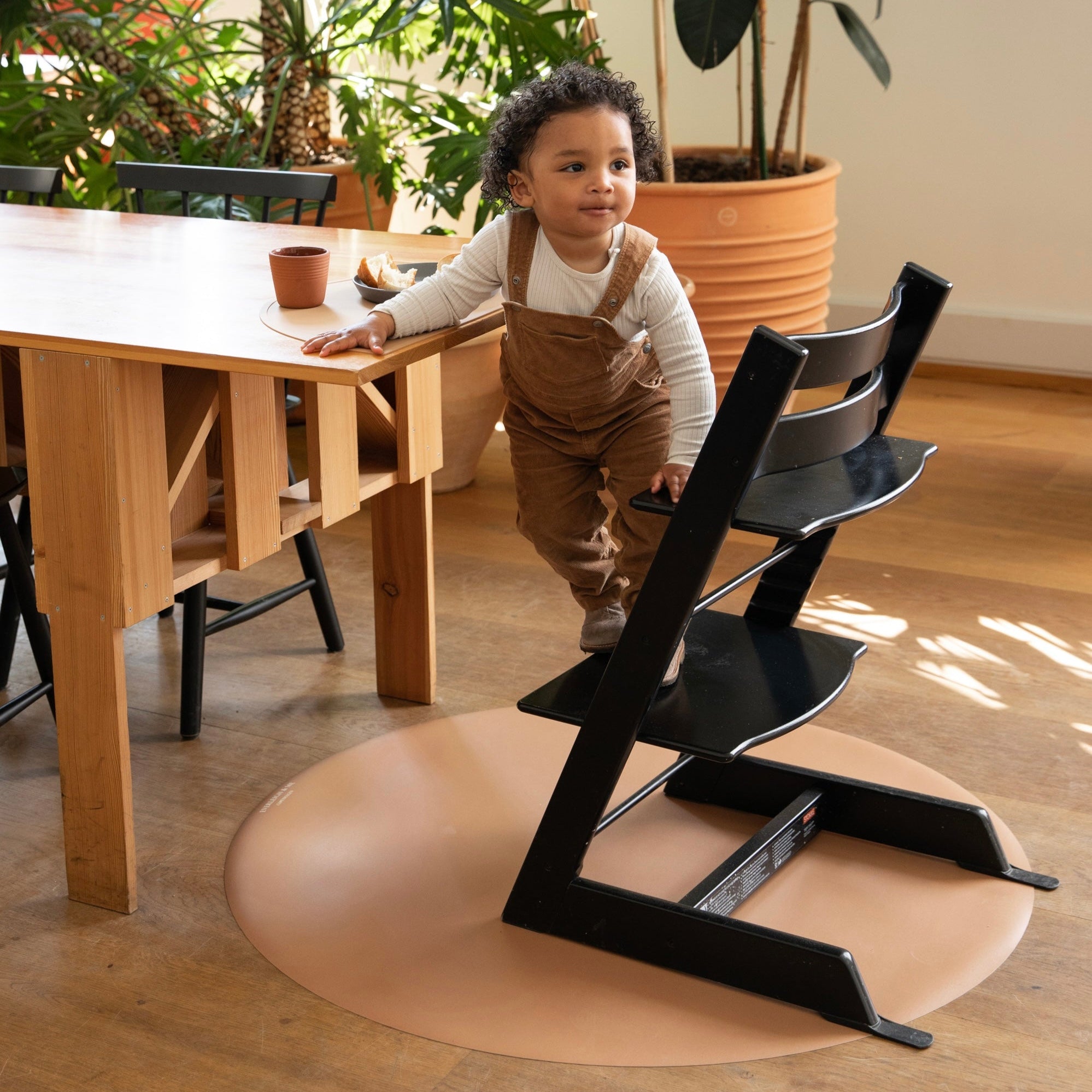 High Chair Floor Mat - Rust