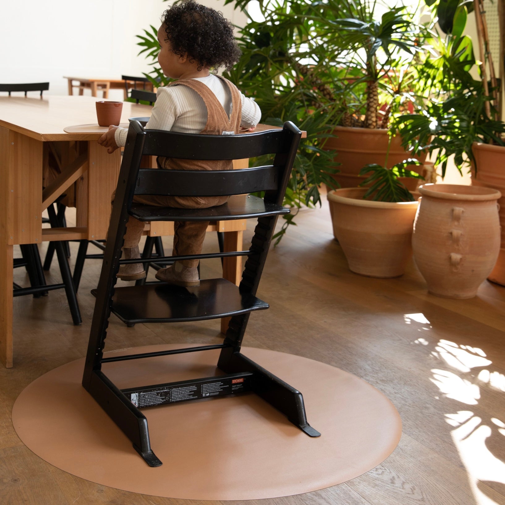 High Chair Floor Mat - Rust