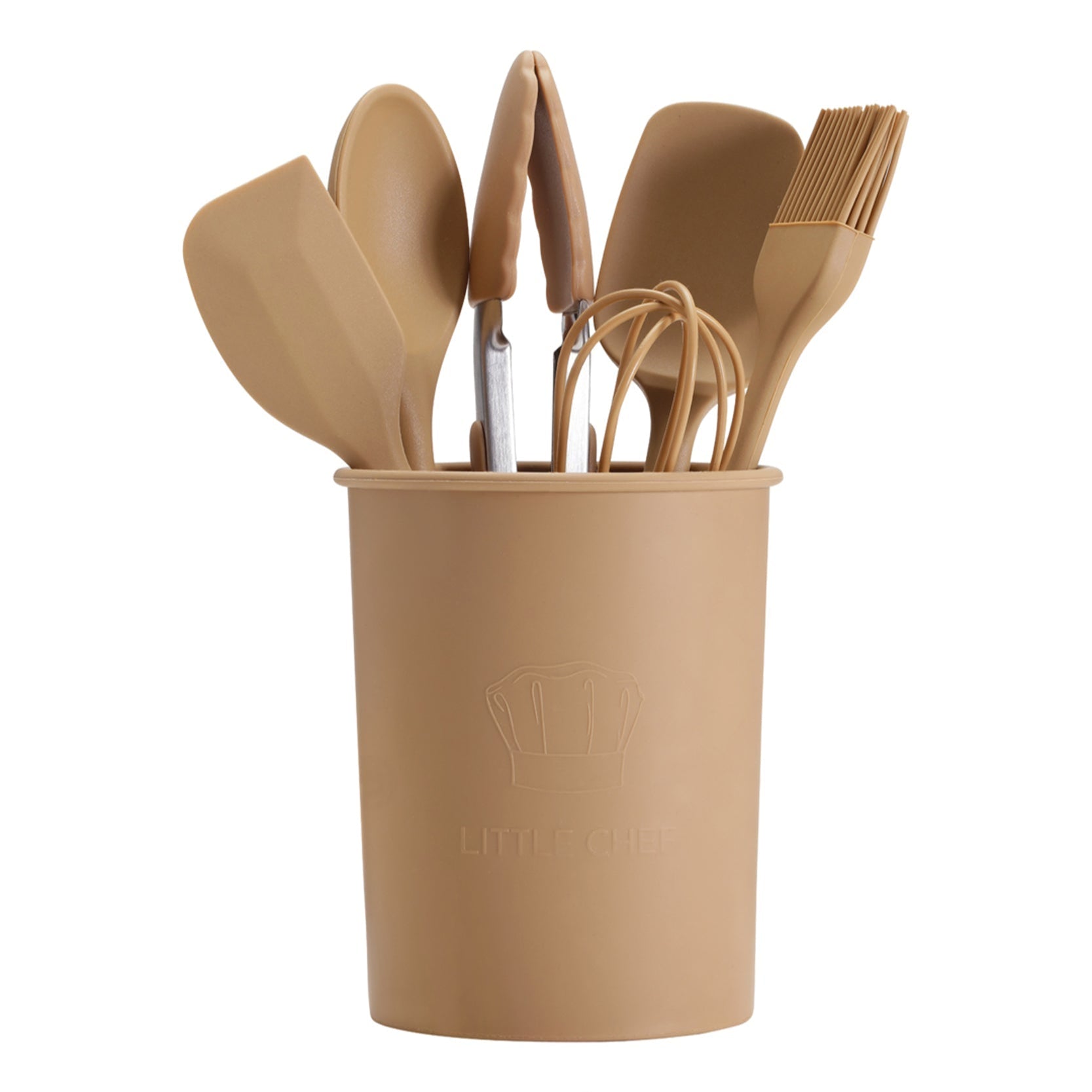 Køkkenredskabssæt i Rust til børn fra Everleigh & Me, inkluderer børnevenlige redskaber i en varm rustfarve, designet til at inspirere til leg og madlavning i et stilfuldt og funktionelt design