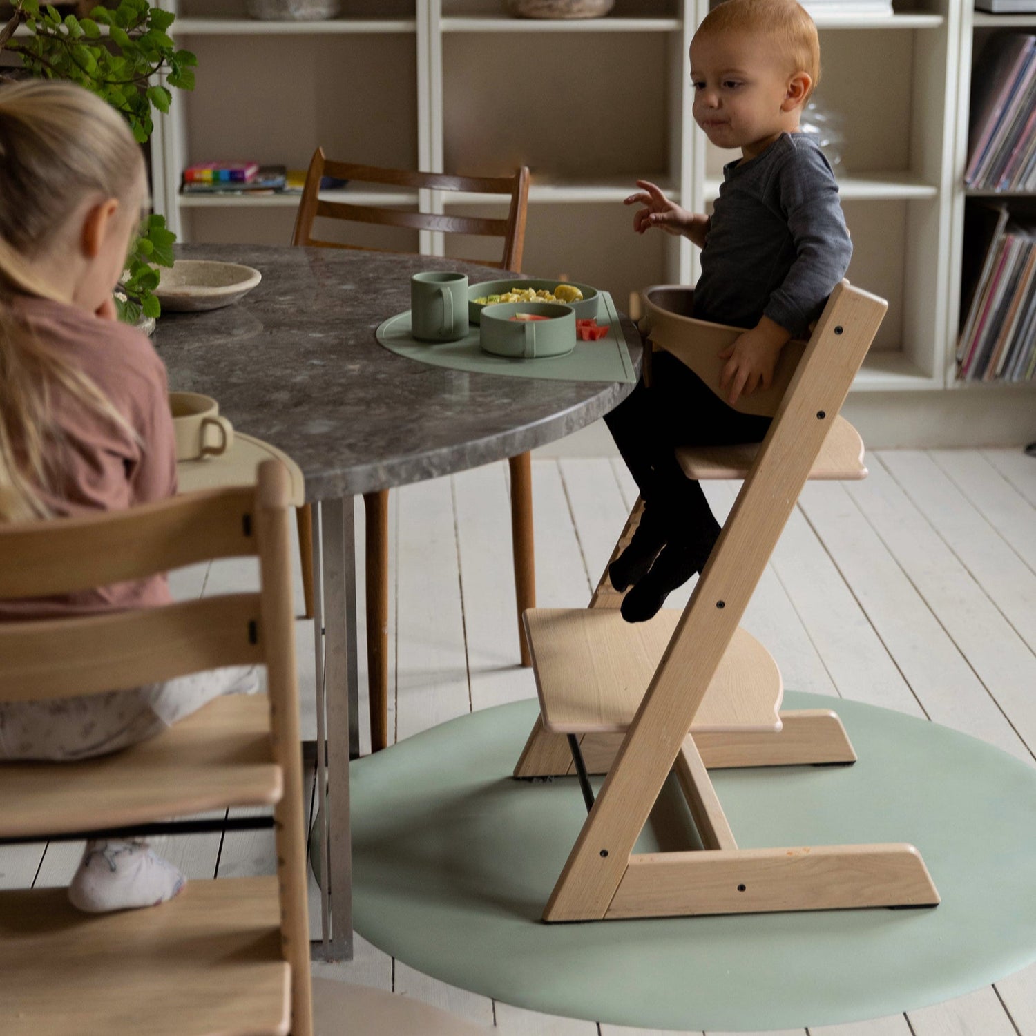 High Chair Floor Mat Olive